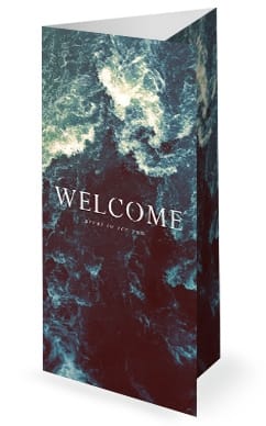 Hope Overflowing Church Trifold Bulletin Template