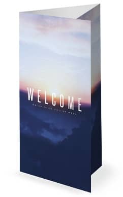 Peace Of Mind Church Trifold Bulletin Template