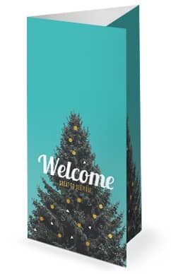 Christmas Tree Holiday Church Trifold Bulletin