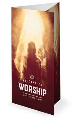 Risen King Easter Church Trifold Bulletin Template