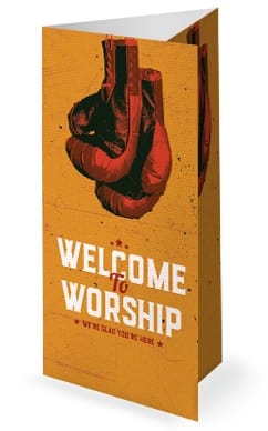 Fight The Good Fight Of Faith Church Trifold Bulletin