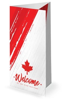 Canada Day Church Trifold Bulletin Cover