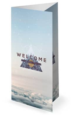 Merry Christmas Winter Trifold Bulletin Cover