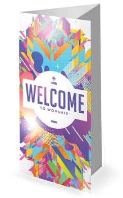 Church Easter Service Trifold Bulletin