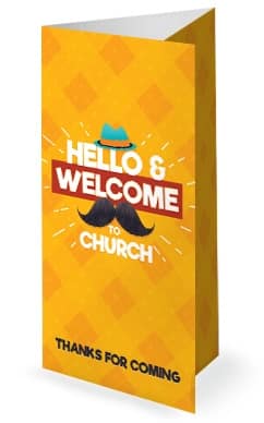Father's Day Mustache Church Trifold Bulletin Cover
