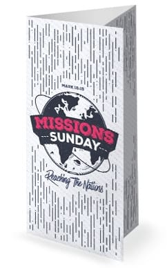 Missions Sunday Church Service Trifold Bulletin