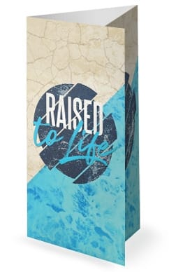 Raised To Life Baptism Church Trifold Bulletin