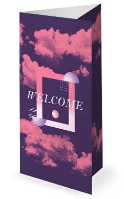 Vision Sunday Purple Church Trifold Bulletin
