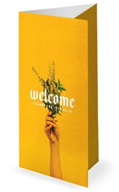 Generous Flowers Church Trifold Bulletin