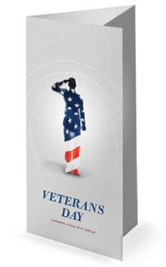 Veteran's Day Soldier Church Trifold Bulletin