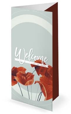Remembrance Day Poppies Church Trifold Bulletin