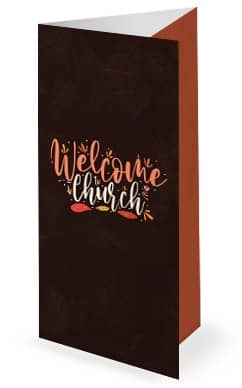 Happy Thanksgiving Brown Church Trifold Bulletin