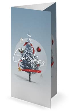 Merry Christmas White Christmas Church Trifold Bulletin