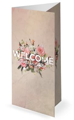 Mother's Day Flowers Church Trifold Bulletin