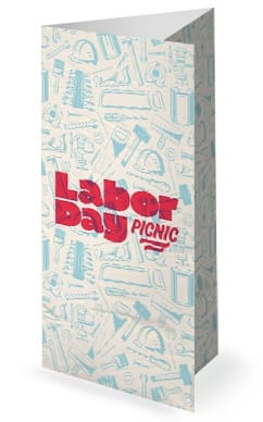 Labor Day Picnic Red Church Trifold Bulletin