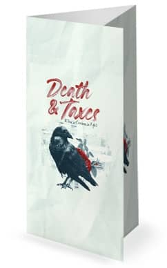 Death And Taxes Church Trifold Bulletin