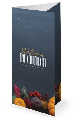 Always Grateful Thanksgiving Church Trifold Bulletin