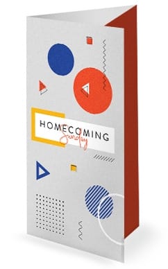 Homecoming Sunday Trifold Church Bulletin 2022