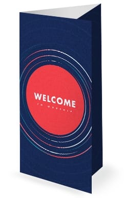 Concentric Circles Church Trifold Bulletin
