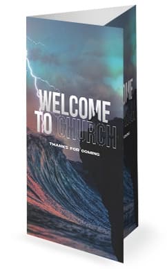 He Is Worthy Church Trifold Bulletin