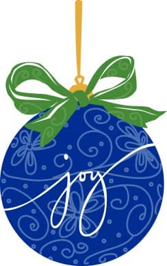 Blue JOY Ornament