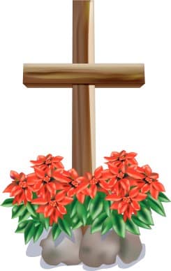 The Cross And Flowers