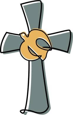 Grayish Cross with Dove