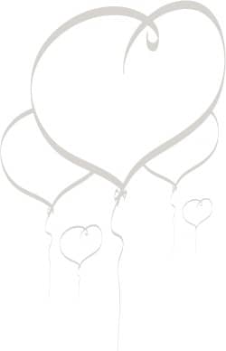 Heart Balloons Rising