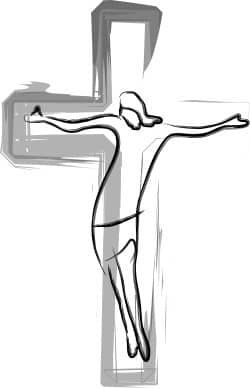 Jesus On the Cross Painted Abstract