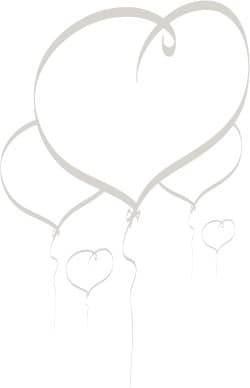 Heart Balloons Rising
