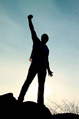 Triumphant Man Religious Stock Photos