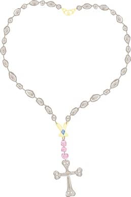 Heart Shaped Cross Necklace