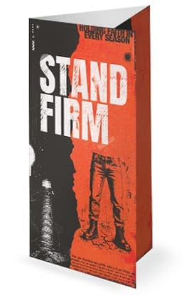 Stand Firm Orange Grunge: Trifold Bulletin Cover
