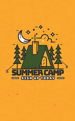 Summer Camp: Bifold Bulletin Cover