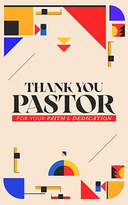 Thank You Pastor: Bifold Bulletin Cover