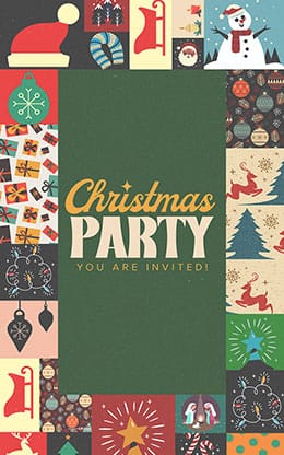 Christmas Party: Bifold Bulletin Cover