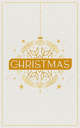 Golden Christmas: Bifold Bulletin Cover