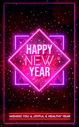 Happy New Year: Bifold Bulletin Cover