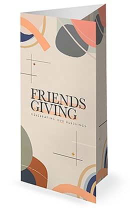 Friendsgiving: Trifold Bulletin Cover