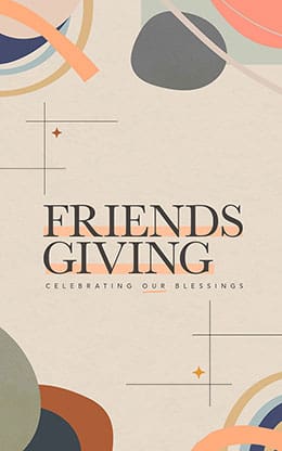 Friendsgiving: Bifold Bulletin Cover