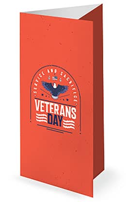 Service And Sacrifice: Trifold Bulletin Cover