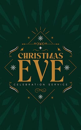 Christmas Eve Green: Bifold Bulletin Cover
