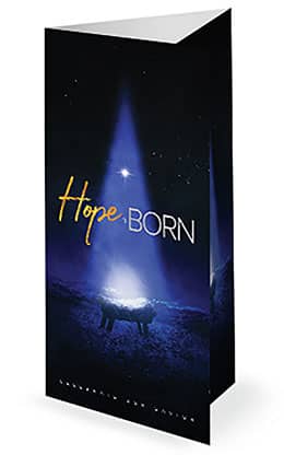 Hope Is Born: Trifold Bulletin Cover
