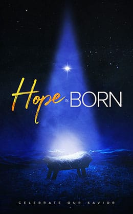 Hope Is Born: Bifold Bulletin Cover
