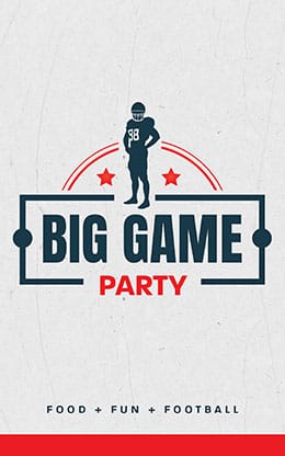 Big Game Party: Bifiold Bulletin Cover