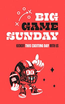 Big Game Sunday: Bifiold Bulletin Cover