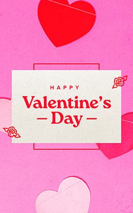 Valentine's Day Pink Hearts: Bifiold Bulletin Cover