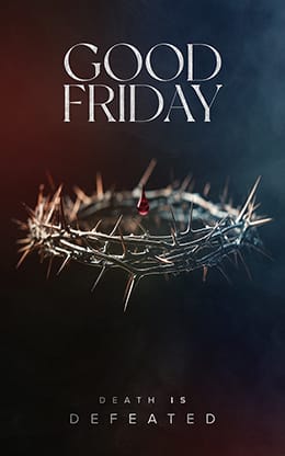 Good Friday - Blood Drop Moody Crown: Bifold Bulletin Cover