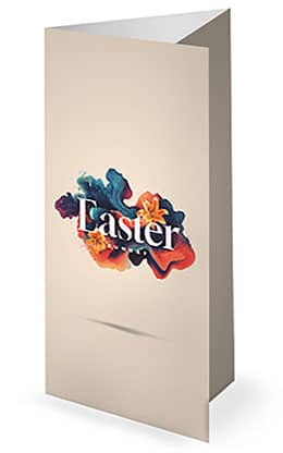 Easter Swirl: Trifold Bulletin Cover