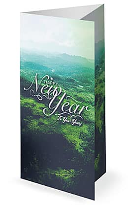 Happy New Year: Trifold Bulletin Cover